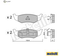 Brake pads 22-0522-0 METELLI for CHRYSLER DODGE