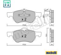 BRAKE PAD SET DISC BRAKE 22-0523-0 FOR PLYMOUTH VOYAGER/GRAND CHRYSLER 2.4L 6cyl