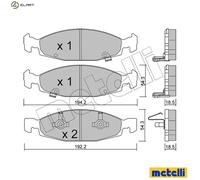 BRAKE PAD SET DISC BRAKE 22-0525-0 FOR JEEP GRAND/CHEROKEE/II/Mk/SUV 3.1L 5cyl