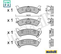 BRAKE PAD SET DISC BRAKE 22-0527-0 FOR JEEP GRAND/CHEROKEE/SUV/ ENC 2.5L 4cyl
