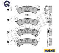 BRAKE PAD SET DISC BRAKE 22-0527-0 FOR JEEP GRAND/CHEROKEE/SUV/ ENC 2.5L 4cyl