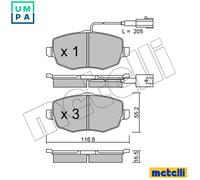 Brake pads 22-0528-1 METELLI