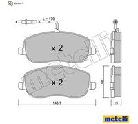 BRAKE PAD SET DISC BRAKE 22-0530-0 FOR PEUGEOT EXPERT/Platform/Chassis/Van 2.2L
