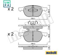 BRAKE PAD SET DISC BRAKE 22-0534-1 FOR FORD GRAND/C-MAX FOCUS/III/Turnier/Van