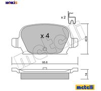 2205410 BRAKE PAD SET, DISC BRAKE METELLI