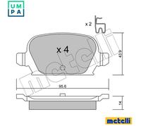 2205410 BRAKE PAD SET, DISC BRAKE METELLI