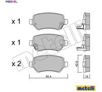 BRAKE PAD SET DISC BRAKE 22-0542-0 FOR KIA VAUXHALL ZAFIRA/Mk ASTRAVAN/IV 1.4L