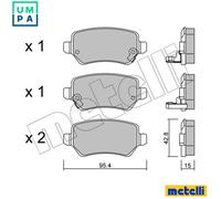 BRAKE PAD SET DISC BRAKE 22-0542-0 FOR KIA VAUXHALL ZAFIRA/Mk ASTRAVAN/IV 1.4L