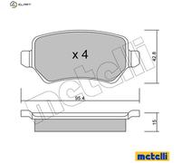 BRAKE PAD SET DISC BRAKE 22-0542-1 FOR VAUXHALL ZAFIRA/Mk/II ASTRAVAN COMBO 1.2L