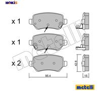 BRAKE PAD SET DISC BRAKE 22-0542-2 FOR KIA D4FC/G4FA 1.4L G4FD 1.6L D4FB 1.6L