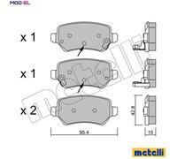 BRAKE PAD SET DISC BRAKE 22-0542-2 FOR KIA D4FC/G4FA 1.4L G4FD 1.6L D4FB 1.6L
