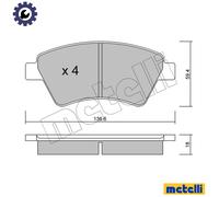 BRAKE PAD SET DISC BRAKE 22-0544-0 FOR RENAULT SCENIC/II/GRAND MEGANE/Van 1.5L
