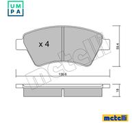 BRAKE PAD SET DISC BRAKE 22-0544-0 FOR RENAULT SCENIC/II/GRAND MEGANE/Van 1.5L
