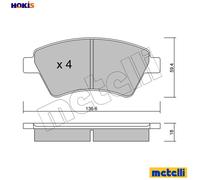 BRAKE PAD SET DISC BRAKE 22-0544-0 FOR RENAULT SCENIC/II/GRAND MEGANE/Van 1.5L