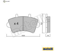metelligroup 22-0545-0 Brake Pads, Made in Italy