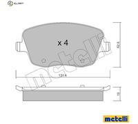 BRAKE PAD SET DISC BRAKE 22-0547-0 FOR SKODA FABIA/II/Combi VW SEAT 2.0L 4cyl