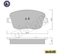 BRAKE PAD SET DISC BRAKE 22-0547-0 FOR SKODA FABIA/II/Combi VW SEAT 2.0L 4cyl