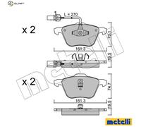 BRAKE PAD SET DISC BRAKE 22-0551-0 FOR VW CARAVELLE/TRANSPORTER/IV/Bus/EUROVAN