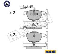 BRAKE PAD SET DISC BRAKE 22-0551-0 FOR VW CARAVELLE/TRANSPORTER/IV/Bus/EUROVAN