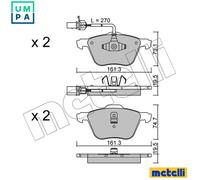 BRAKE PAD SET DISC BRAKE 22-0551-0 FOR VW CARAVELLE/TRANSPORTER/IV/Bus/EUROVAN