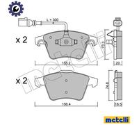 BRAKE PAD SET DISC BRAKE 22-0552-2 FOR VW BLK/BPD 2.5L 5cyl TOUAREG