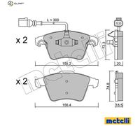 BRAKE PAD SET DISC BRAKE 22-0552-2 FOR VW BLK/BPD 2.5L 5cyl TOUAREG