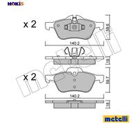 BRAKE PAD SET DISC BRAKE 22-0555-0 FOR MINI W17 D14 /1ND 1.4L W10 B14 A 1.4L