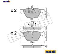 BRAKE PAD SET DISC BRAKE 22-0557-0 FOR BMW N43B20A N46B20B N47D20A/C M47D20 2.0L