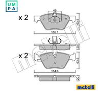 BRAKE PAD SET DISC BRAKE 22-0557-0 FOR BMW N43B20A N46B20B N47D20A/C M47D20 2.0L