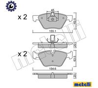 BRAKE PAD SET DISC BRAKE 22-0557-3 FOR BMW N52 B25 BF 2.5L 6cyl 3 SERIESB 2.0L