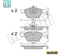 BRAKE PAD SET DISC BRAKE 22-0557-3 FOR BMW N52 B25 BF 2.5L 6cyl 3 SERIESB 2.0L