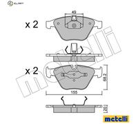 metelligroup 22-0558-0 - Made in Italy - Brake Pads