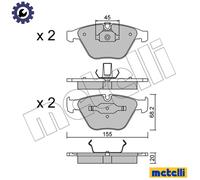 BRAKE PAD SET DISC BRAKE 22-0558-4 FOR BMW 3/E92/E90/Convertible/E91 X1/SUV