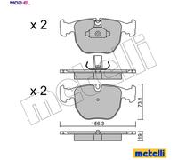 metelligroup 22-0559-0 - Made in Italy - Brake Pads