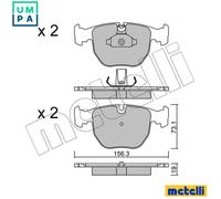 metelligroup 22-0559-0 - Made in Italy - Brake Pads