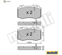 BRAKE PAD SET DISC BRAKE 22-0563-5 FOR MERCEDES-BENZ M 271.956 1.8L 4cyl E-CLASS