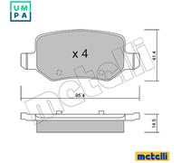 metelligroup 22-0565-0 Brake Pads, Made in Italy