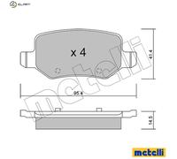 BRAKE PAD SET DISC BRAKE 22-0565-0 FOR MERCEDES-BENZ M266.960/980 2.0L 4cyl