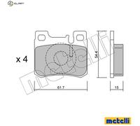 Metelli Brake Pad Set 22-0566-0 Disc Brake for Mercedes-Benz 190 / W124 / C124 E-Class