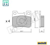 Brake pads 22-0566-0 METELLI for MERCEDES-BENZ 190 124 Saloon E-CLASS 124 Coupe