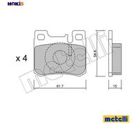 Brake pads 22-0566-0 METELLI for MERCEDES-BENZ 190 124 Saloon E-CLASS 124 Coupe