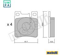 BRAKE PAD SET DISC BRAKE 22-0567-0 FOR MERCEDES-BENZ C-CLASS/Sportcoupe/Break