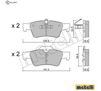 metelligroup 22-0568-1 - Made in Italy - Brake Pads