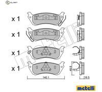 Brake pads 22-0570-0 METELLI for MERCEDES-BENZ M-CLASS