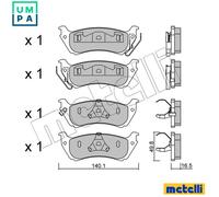 Brake pads 22-0570-0 METELLI for MERCEDES-BENZ M-CLASS