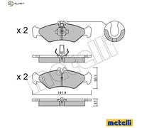BRAKE PAD SET DISC BRAKE 22-0571-0 FOR VW LT/28-35/II/Bus/Mk/28-46/Van 2.3L 4cyl