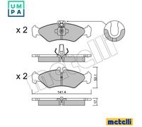 BRAKE PAD SET DISC BRAKE 22-0571-0 FOR VW LT/28-35/II/Bus/Mk/28-46/Van 2.3L 4cyl