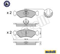 BRAKE PAD SET DISC BRAKE 22-0571-0 FOR VW LT/28-35/II/Bus/Mk/28-46/Van 2.3L 4cyl