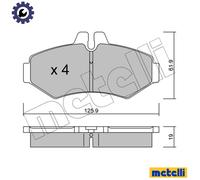BRAKE PAD SET DISC BRAKE 22-0572-0 FOR VW LT/28-35/II/Bus/Mk MERCEDES-BENZ