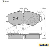 BRAKE PAD SET DISC BRAKE 22-0572-0 FOR VW LT/28-35/II/Bus/Mk MERCEDES-BENZ